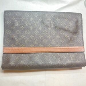 Louis Vuitton Monogram Porte Document Business Clutch Laptop Sleeve Vintage